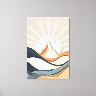 "Boho Mountain Abstract Landscape Art Print