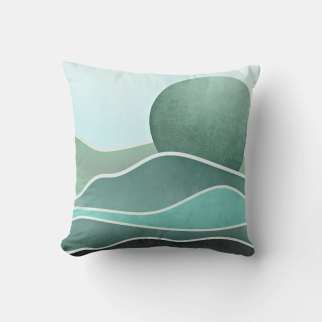 Boho mountain throw pillow (Front)