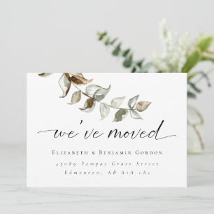 Boho Moving Faire-part minimum Script élégant