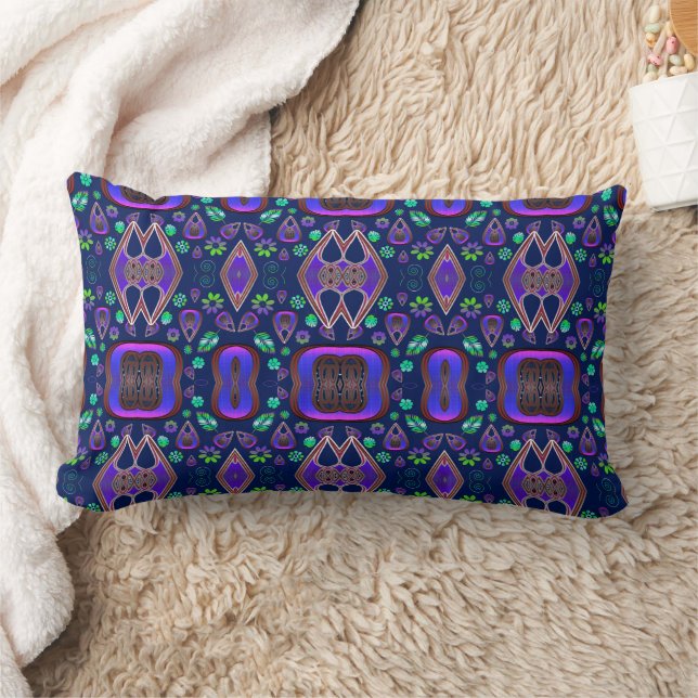 Boho My Treasure 0 Pattern Lumbar Pillow (Blanket)
