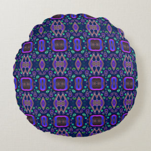 Boho My Treasure 0 Pattern Round Pillow