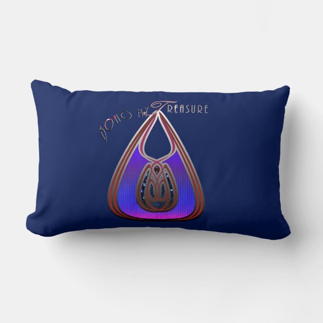 Boho My Treasure Lumbar Pillow (Front)