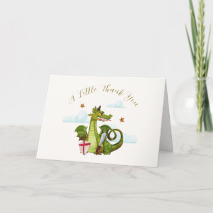 Boho Mythical Little Dargon Cloud Star Baby Shower Thank You Card