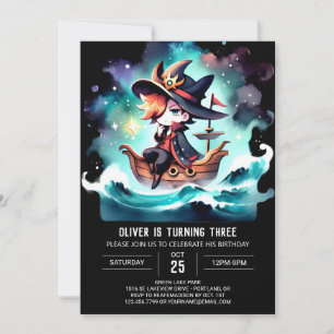 Boho Nautical Pirate Birthday Invitation