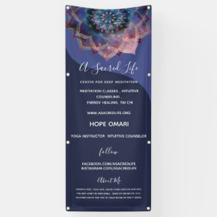 Boho Nebula Bloom   Mandala Design Banner