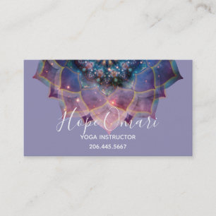 Boho Nebula Bloom   Mandala Design Business Card