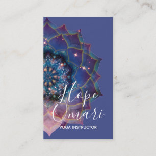 Boho Nebula Bloom Mandala Design Business Card