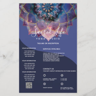 Boho Nebula Bloom   Mandala Design Flyer