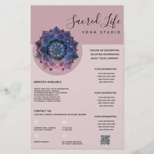 Boho Nebula Bloom   Mandala Design Flyer