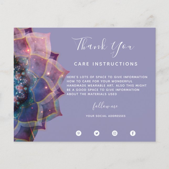 Boho Nebula Bloom | Mandala Design Flyer (Front)