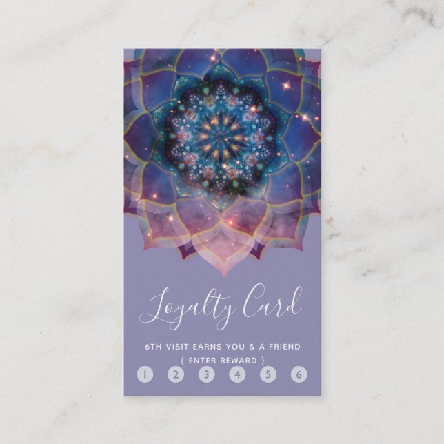 Boho Nebula Bloom | Mandala Design Loyalty Card (Front)