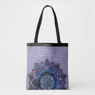 Boho Nebula Bloom Mandala Design Tote Bag
