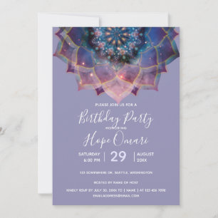 Boho Nebula Mandala Invitation
