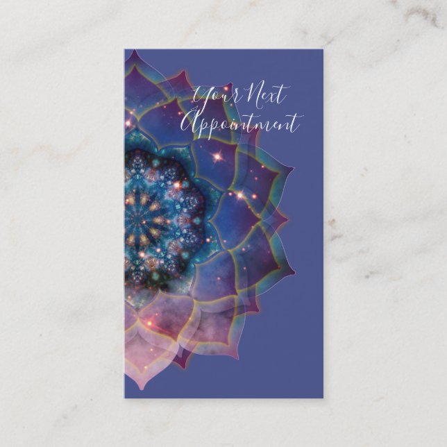 Boho Nebula Mandala, Mystical Appointment Card (Front)