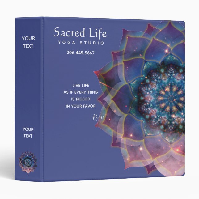 Boho Nebula Mandala, Mystical Binder (Front/Spine)