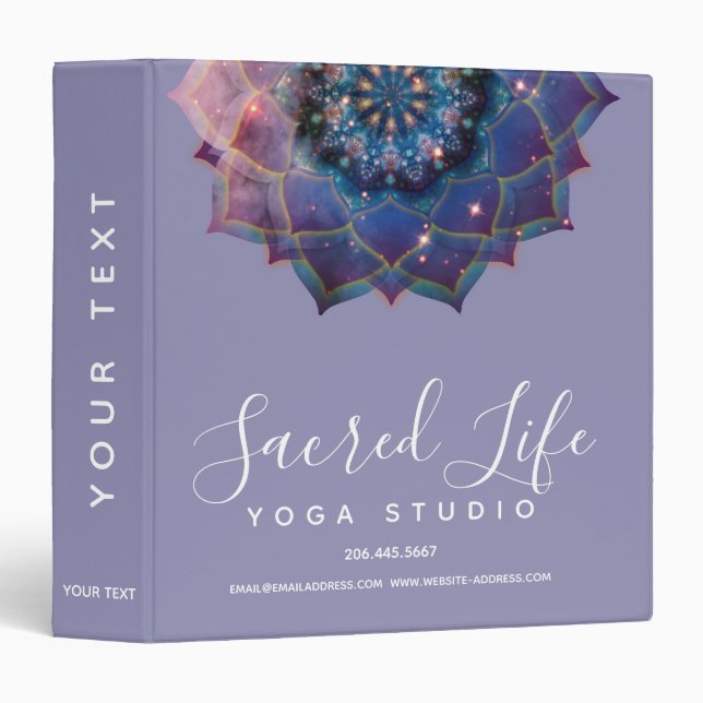 Boho Nebula Mandala, Mystical Binder (Front/Spine)