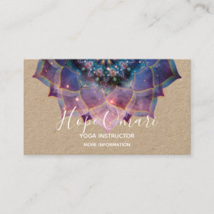 Boho Nebula Mandala, Mystical Business Card