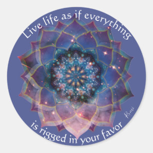 Boho Nebula Mandala, Mystical Classic Round Sticker