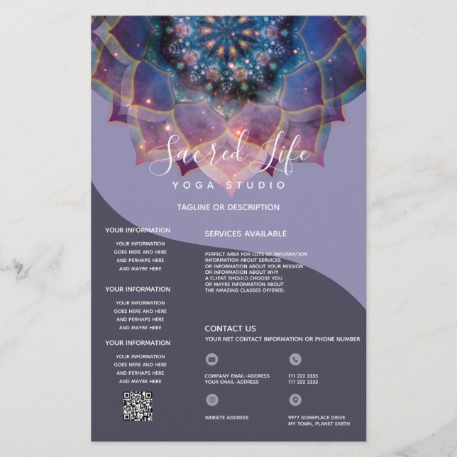 Boho Nebula Mandala, Mystical Flyer (Front)