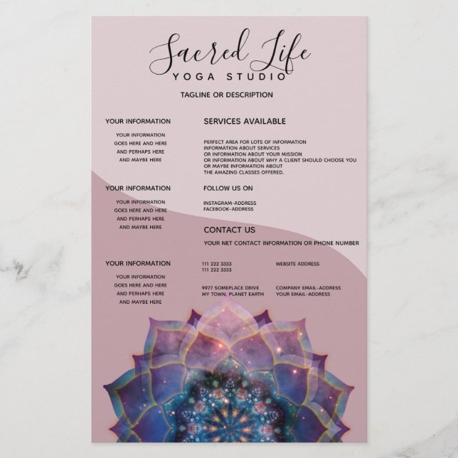 Boho Nebula Mandala, Mystical Flyer (Front)