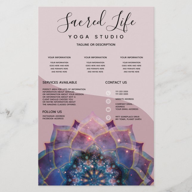 Boho Nebula Mandala, Mystical Flyer (Front)