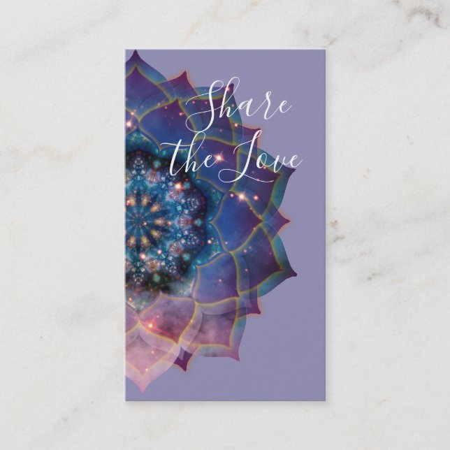 Boho Nebula Mandala, Mystical Referral Card (Front)