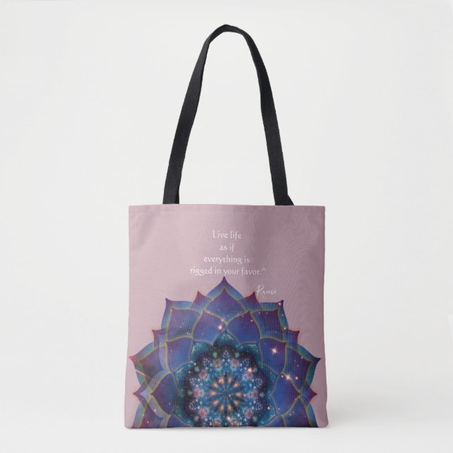 Boho Nebula Mandala, Mystical Tote Bag (Front)