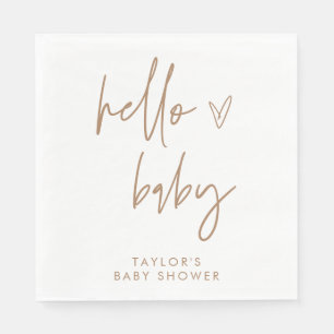 Boho Neutral Baby Shower Paper Napkin Boho Decor