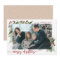Boho Neutral Burgundy Red Merry Christmas Photo