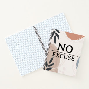 Boho Neutral Clean Notebook Journal no excuses