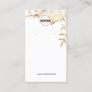 BOHO NEUTRAL Logo Earring Display  Business Card
