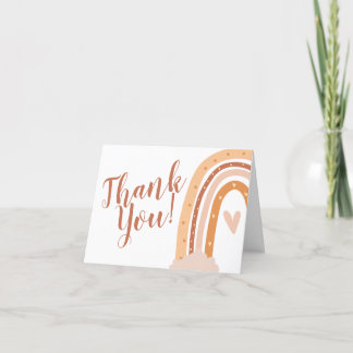 Boho Neutral Rainbow Merci Cartes
