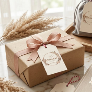 Boho Neutre Eid Mubarak Étiquette Cadeau Élégant P