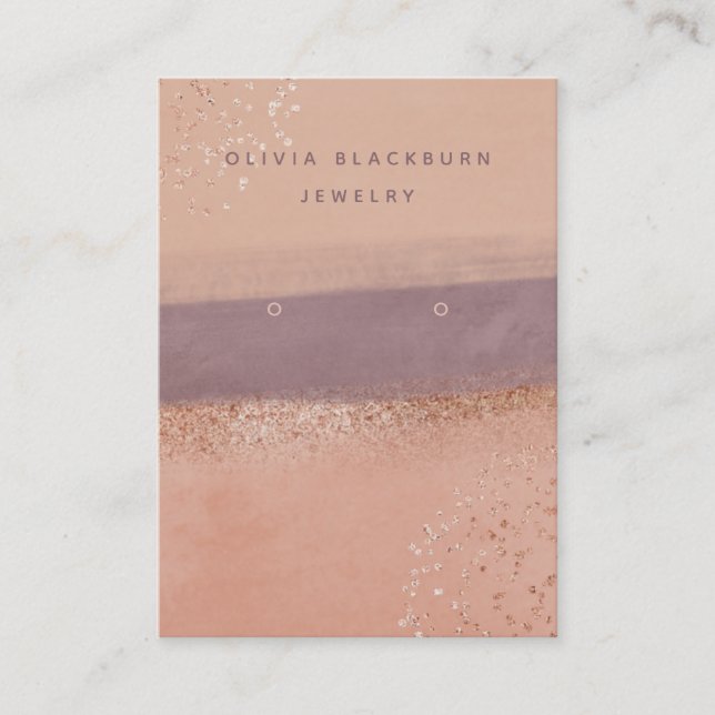 Boho neutre et or Rose| Carte d'affichage d'acquis (Devant)