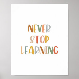 Boho never stop learning Poster