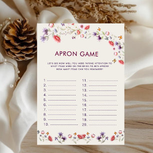 Boho New Chapter Begins Apron Bridal Shower Game