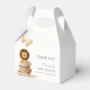 Boho New Chapter Wild Lion Balloon Baby Shower Favor Box