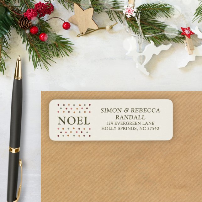 Boho Noël Rustique Ferme Maison Simple Noël  (Perfect blend of festive, farmhouse, and personal for your Christmas mail this season.)