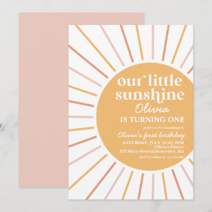boho notre petite invitation d'anniversaire soleil