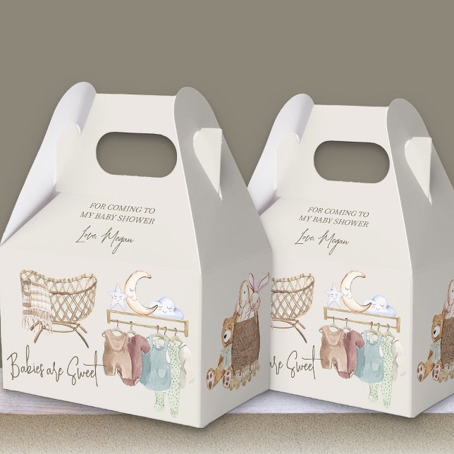 Boho Nursery Babies are Sweet Favor Box (Babies are Sweet favor boxes from my Boho Nursery baby shower Collection)