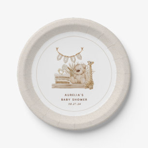Boho Nursery Baby Shower Paper Plate