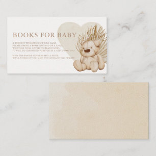 Boho Nursery Chic Baby Shower Books for Baby Enclo Enclosure Card