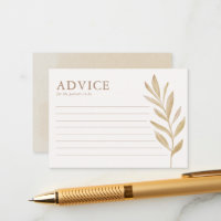 Boho Nursery Chic Baby shower carte conseil