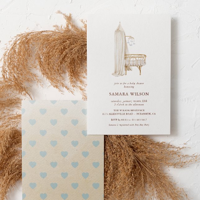 Boho Nursery Chic Boy Baby Shower Invitation (Creator Uploaded)