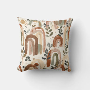 Boho Nursery Decor   Neutral Bedroom Accent Pillow