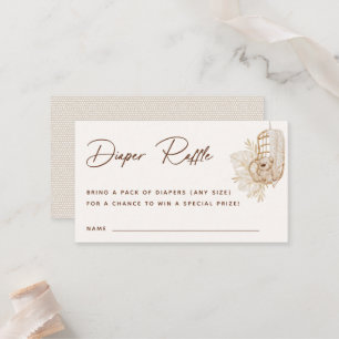 Boho Nursery Diaper Raffle Enclosure Card