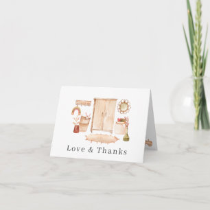 Boho Nursery Gender Neutral Baby Shower Thank You