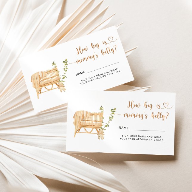 Boho nursery how big mommy's belly enclosure card (Creator Uploaded)