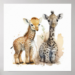 Boho Nursery Scene Wall Decal Poster