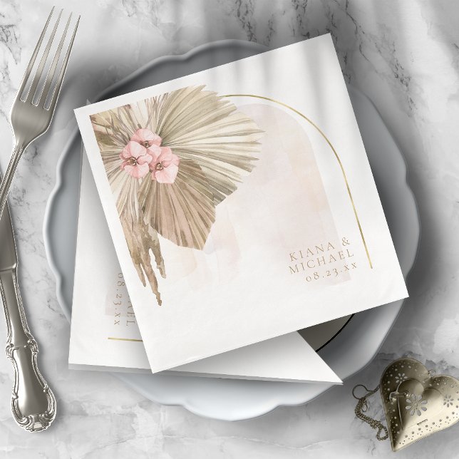 Boho Oasis Floral Arch Wedding ID959  Napkin (Creator Uploaded)